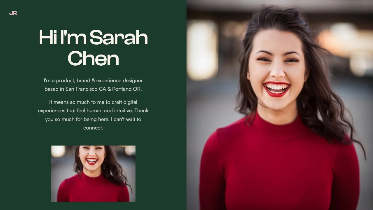 Loading preview of Forest Green Graphic Designer Portfolio